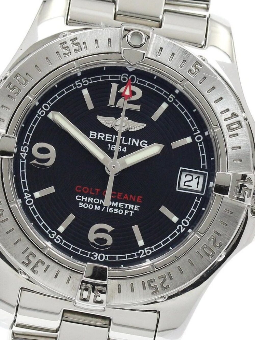 BREITLING Colt Ocean A77380 Date black Dial Quartz Ladies Watch_922462